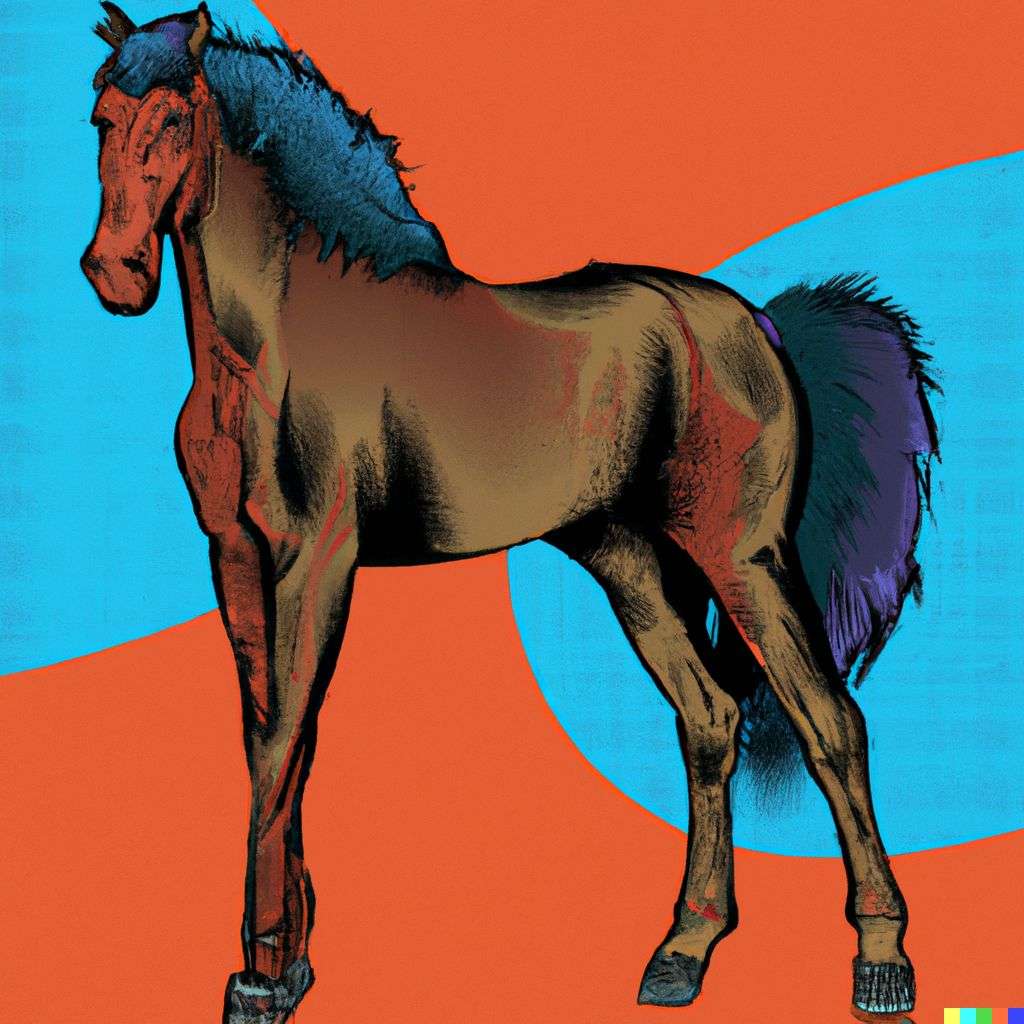 a horse, comic book illustration, realism style